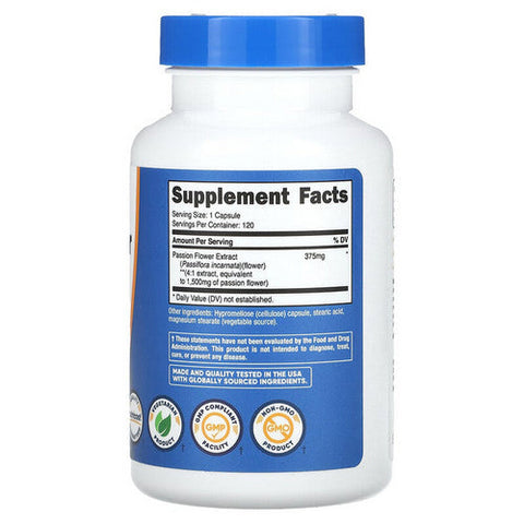 Nutricost, Passion Flower Extract Capsules, 375 Mg, 120 Count Nutricost