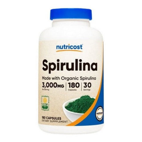 Nutricost, Organic Spirulina Capsules MWO, 3000 Mg, 180 Count Nutricost