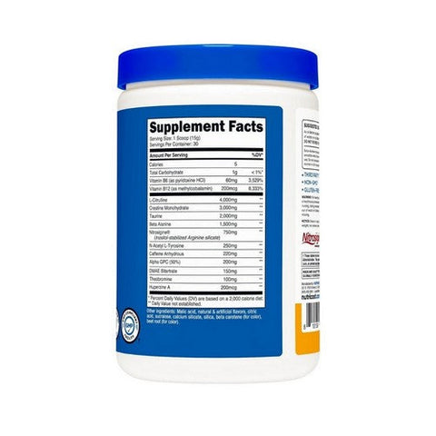 Nutricost, Performance Pre-C Pre-Workout Complex With Creatine Peach Mango, 1 Lb Nutricost