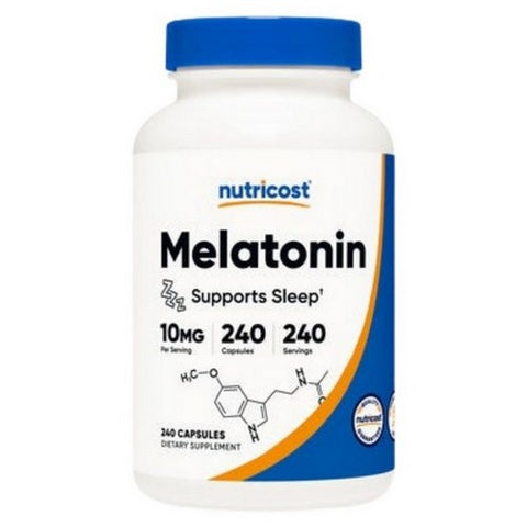 Nutricost, Melatonin Capsules, 10 Mg, 240 Count Nutricost