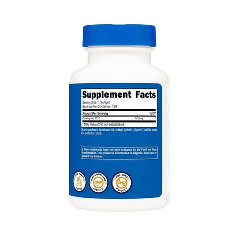 Nutricost, CoQ10 Softgels, 100 Mg, 120 Count Nutricost