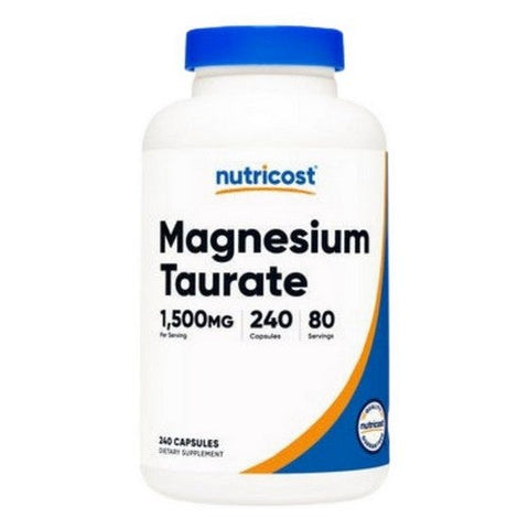 Nutricost, Magnesium Taurate Capsules, 1500 Mg, 240 Count Nutricost