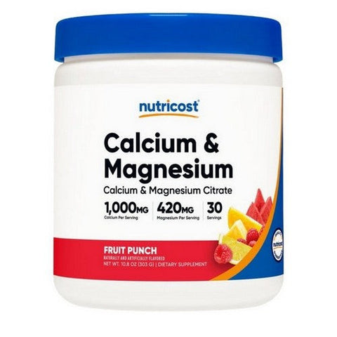 Nutricost, Calcium Citrate Magnesium Citrate Powder Fruit Punch, 1000 Mg/420 Mg, 30 Serving Nutricost