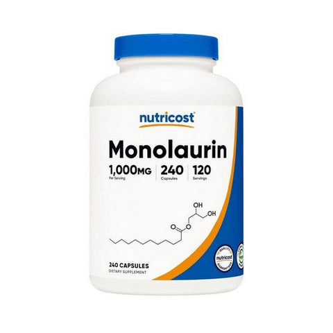 Nutricost, Monolaurin Capsules, 1000 Mg, 240 Count Nutricost