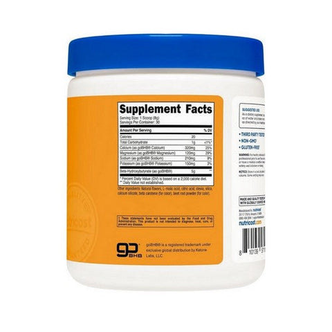 Nutricost, Bhb Salts Gobhb Peach Mango, 8.9 Oz Nutricost