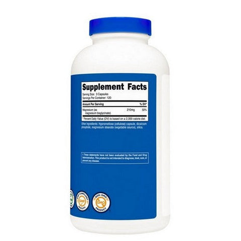 Nutricost, Magnesium Glycinate, 210 Mg, 60 Caps Nutricost
