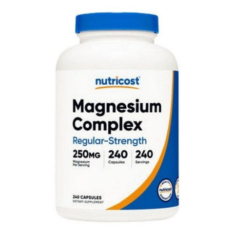Nutricost, Magnesium Complex Capsules Regular Strength, 250 Mg, 240 Count Nutricost