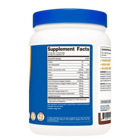 Nutricost, Multi Collagen Protein + Beauty Powder Chocolate, 30 Serving Nutricost