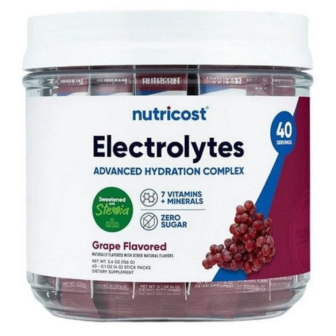 Nutricost, Electrolytes Hydration Complex Stickpacks Grape, 40 Sticks Nutricost