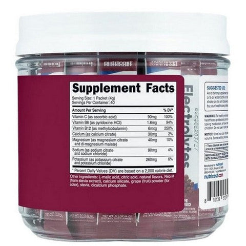 Nutricost, Electrolytes Hydration Complex Stickpacks Grape, 40 Sticks Nutricost