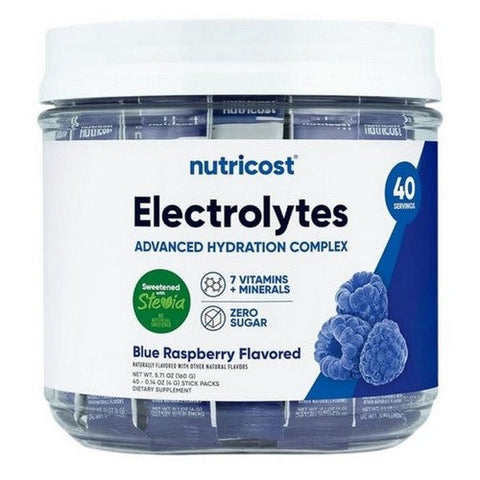 Nutricost, Electrolytes Hydration Complex Stickpacks Blue Raspberry, 40 Sticks Nutricost
