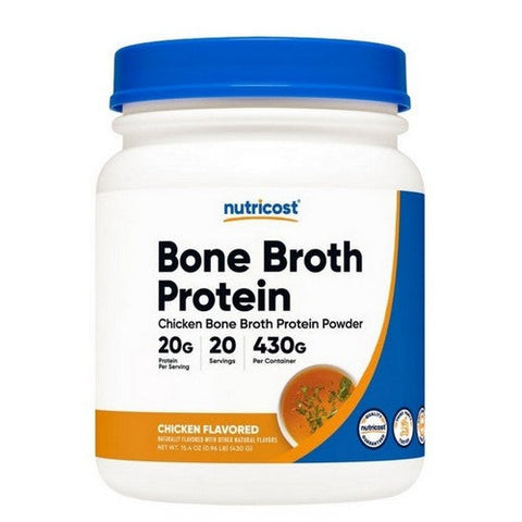 Nutricost, Chicken Bone Broth Protein Powder Chicken Flavored, 20 Servings Nutricost