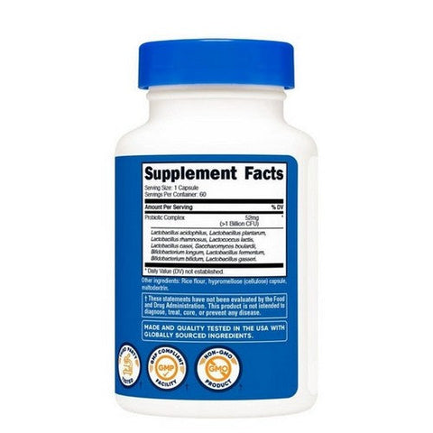 Nutricost, Probiotic Complex Capsules 1 Billion CFU, 60 Count Nutricost