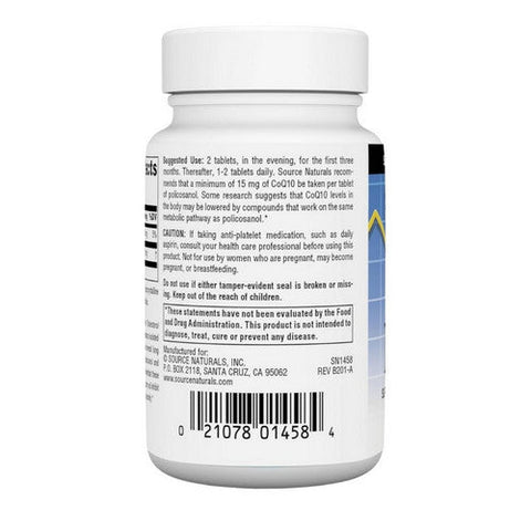 Source Naturals, Policosanol, 10 MG, 120 Tabs Source Naturals