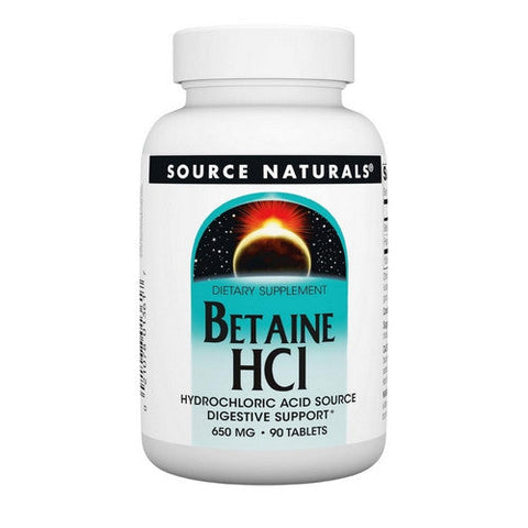 Source Naturals, Betaine Hcl, 90 Tabs Source Naturals