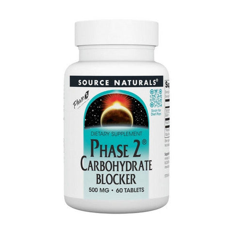 Source Naturals, Phase 2 Carbohydrate Blocker, 500 mg, 60 Tabs Source Naturals
