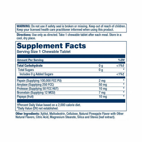 Solaray, Papaya Enzyme Natural Pineapple, 180 Count Solaray