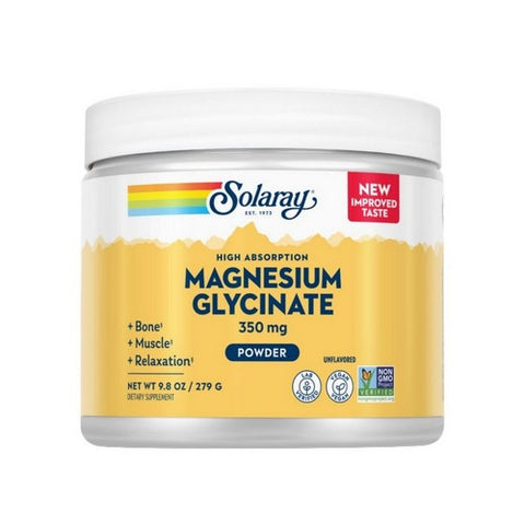 Solaray, High Absorption Magnesium Glycinate Powder Unflavoured, 350 Mg, 9.8 Oz Solaray