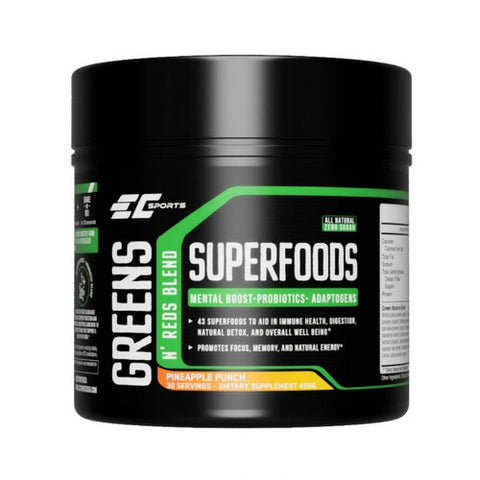EC Sports, Greens And Reds Superfoods Pineapple Punch, 458 Grams EC Sports