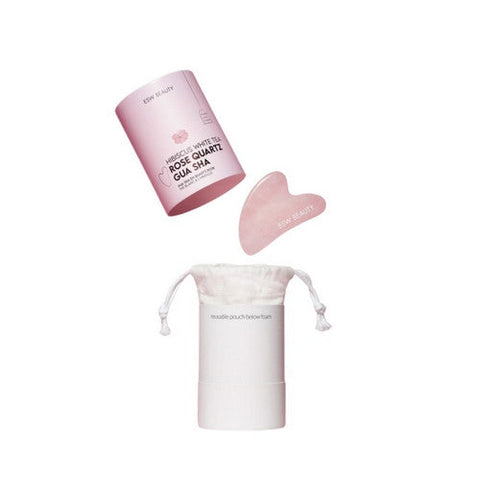 ESW Beauty, Hibiscus White Tea Rose Quartz Gua Sha, 1 Count ESW Beauty
