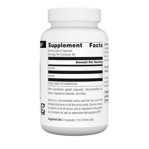 Source Naturals, Glycine 1gm, 100 Caps Source Naturals