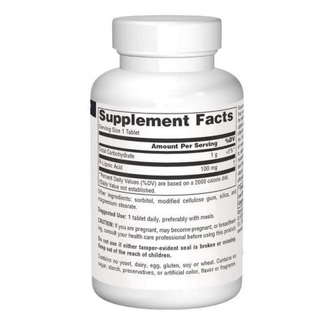Source Naturals, R-Lipoic Acid, 100 MG, 30 Tabs Source Naturals