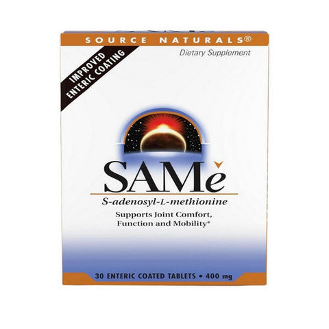 Source Naturals, Same (S-Adenosyl-L-Methionine), 400 MG, 30 Tabs Source Naturals