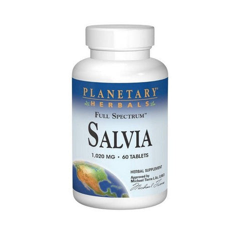 Planetary Herbals, Full Spectrum Salvia, 1020 Mg, 60 Tabs Planetary Herbals