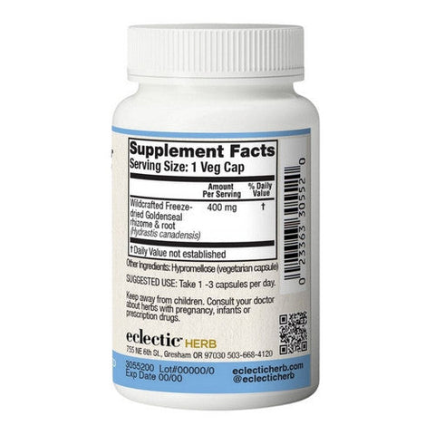 Eclectic Herb, Goldenseal Root, 400 Mg, 50 Caps Eclectic Herb