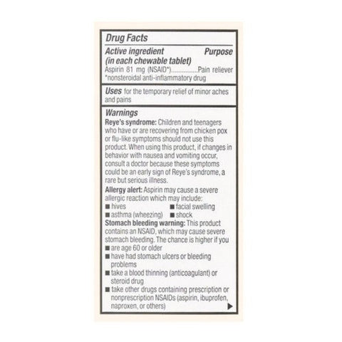 Foster And Thrive, Aspirin Chewable Tablets Orange, 81 Mg, 36 Tabs Foster And Thrive