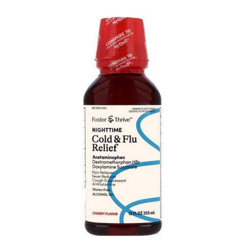 Foster And Thrive, Nighttime Cold And Flu Relief, 12 Oz Foster And Thrive