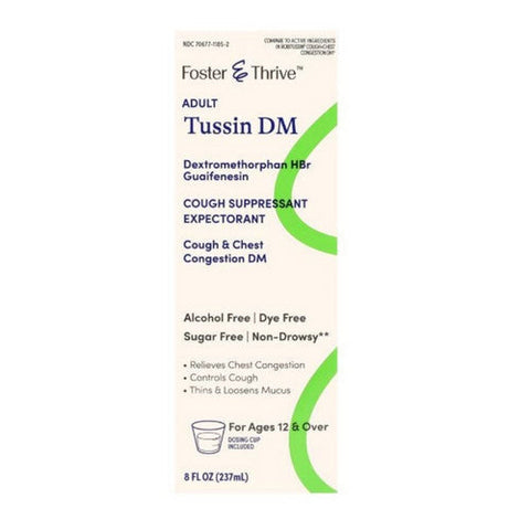 Foster And Thrive, Diabetic Tussin Maximum Strength, 8 Oz Foster And Thrive