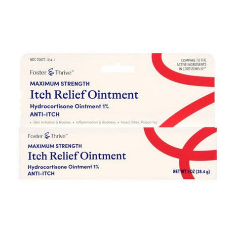 Foster And Thrive, Maximum Strength Itch Relief Hydrocortisone 1% Ointment, 1 Oz Foster And Thrive