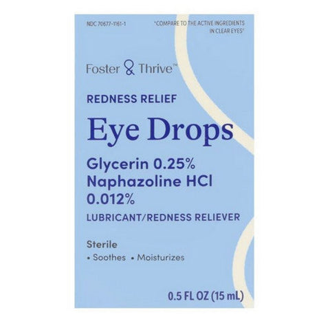 Foster And Thrive, Redness Relief Eye Drops, 0.5 Oz Foster And Thrive