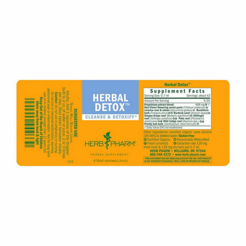 Herb Pharm, Herbal Detox, 4 Oz Herb Pharm