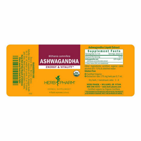 Herb Pharm, Ashwagandha, 4 Oz