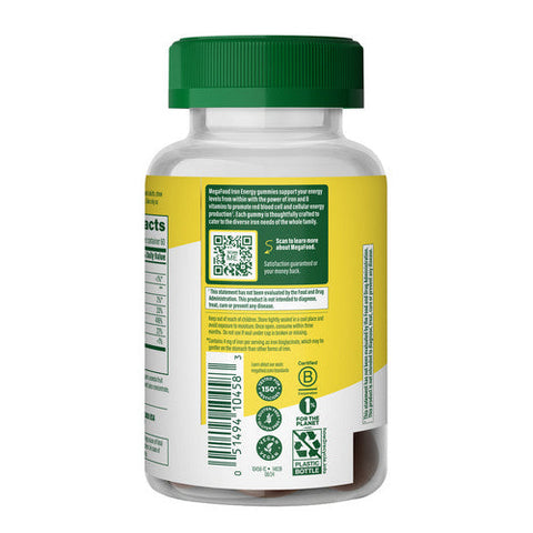 MegaFood, Iron Energy Gummies, 60 Count MegaFood
