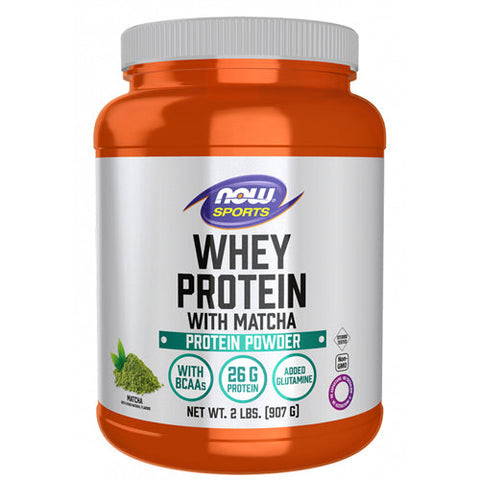 Now Foods, Whey Protein With Matcha Powder, 2 Lbs Now Foods