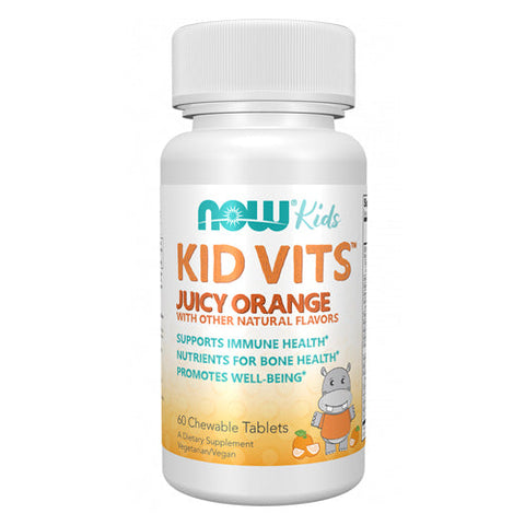 Now Foods, Kid Vits Juicy Orange Chewable Tablets, 60 Lozenges Now Foods