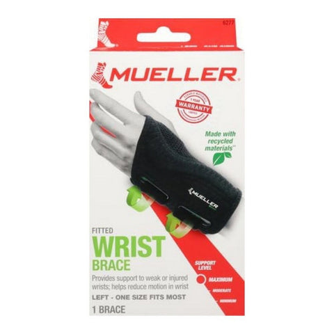 Wrist Brace Green Fitted Left One Size 1 Count by Mueller