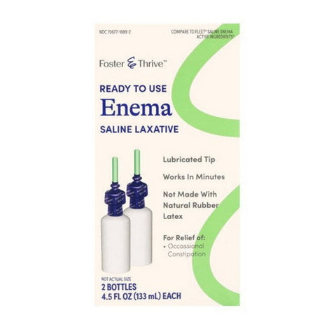 Foster And Thrive, Ready To Use Enema Saline Laxative, 4.5 Oz Foster And Thrive