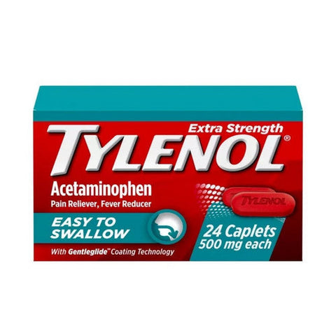 Tylenol, Extra Strength Acetaminophen, 500 Mg, 24 Caplets Tylenol