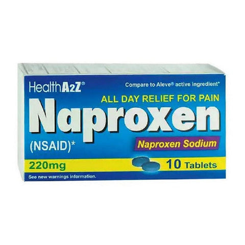 Health A2Z, All Day Relief Naproxen Sodium, 220 Mg, 10 Tablets Health A2Z