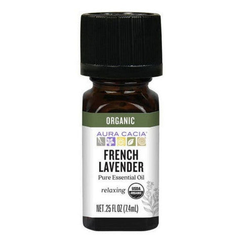 Aura Cacia, Aura Cacia Organic French Lavender Essential Oil, 0.25 Oz Aura Cacia