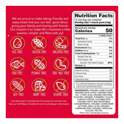 YumEarth, Giggles Chewy Candy Bites Organic Fruit, 15 Count YumEarth