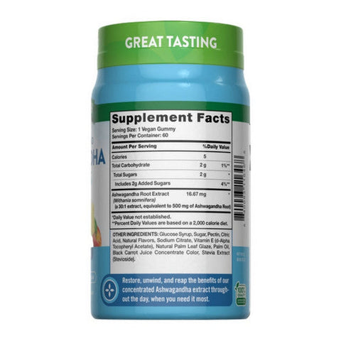 Nature's Truth, Ashwagandha Gummies Natural Tropical, 60 Count Nature's Truth