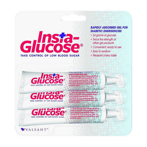 Insta-Glucose, Glucose Gel Cherry, 3 Count Insta-Glucose