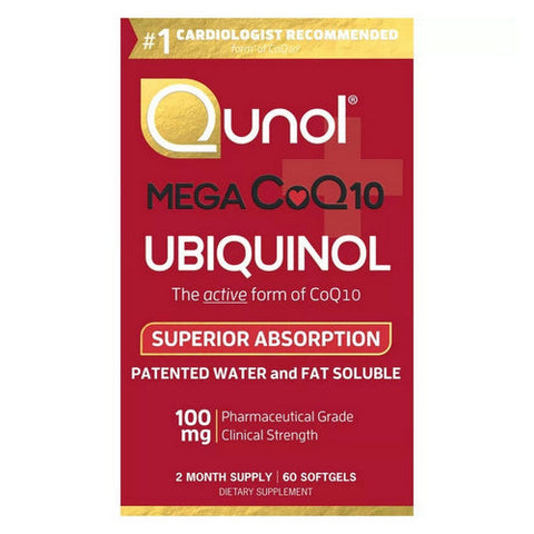 Qunol, Mega CoQ10 Natural Ubiquinol Softgels, 60 Count Qunol