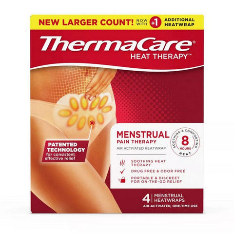 Thermacare, Menstrual Pain Therapy Heatwraps, 4 Count Thermacare