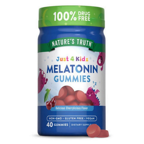 Just 4 Kidz Sleep Melatonin Gummies Natural Cherrylicious 40 Count by Nature's Truth
